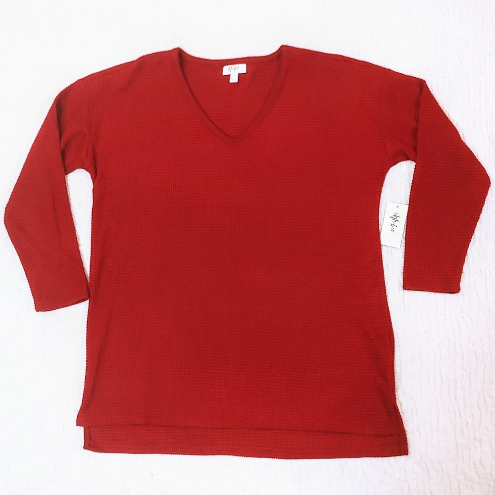 Nwt✨Stylish Soft Waffle Shirt
